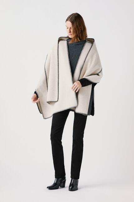Poncho hester beige donna