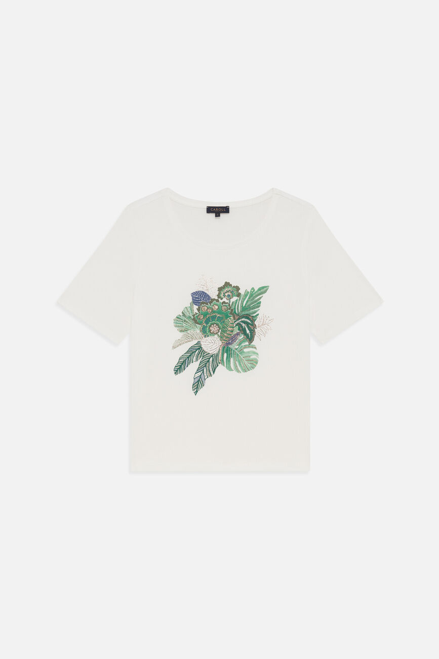 T-shirt Tedouard vert kaki femme