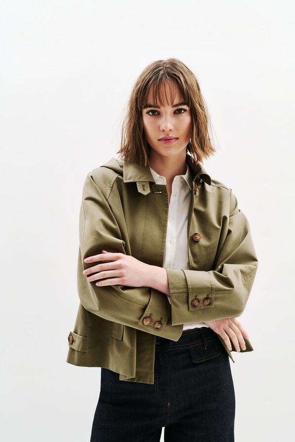 manteau gaya vert kaki femme Manteau Gaya vert kaki femme