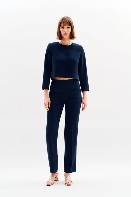 Veste Vernis bleu marine femme
