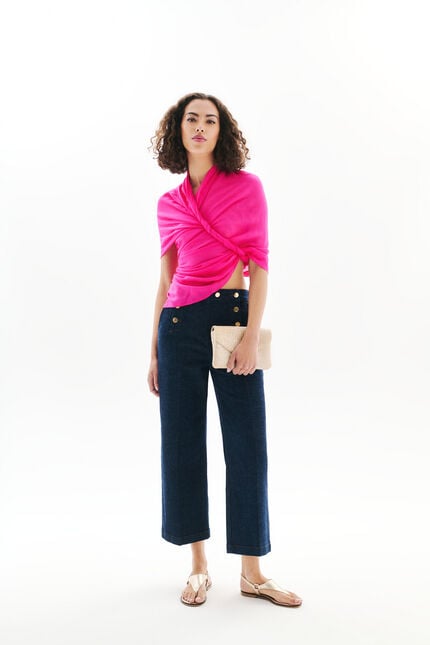 Foulard Lazeo rose fushia femme