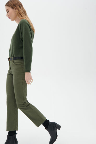 Pantalon pcomo vert kaki femme