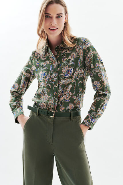 Chemise Brenda vert kaki femme