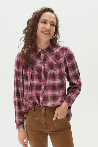 chemisier paulette rose cerise femme