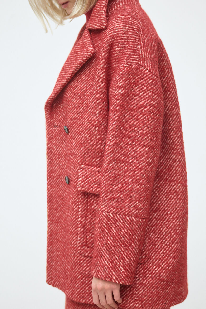 manteau mathias rouge femme