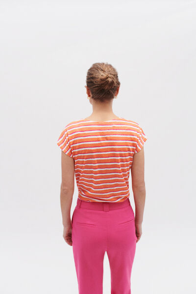t-shirt murina 100% lin orange femme