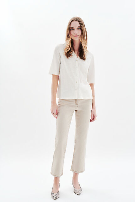 Camiseta Tevelina crudo mujer
