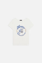 T-shirt all at school taxime happy ecru woman