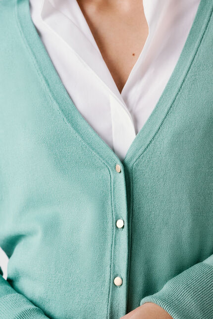 Cárdigan mlexia verde pastel mujer