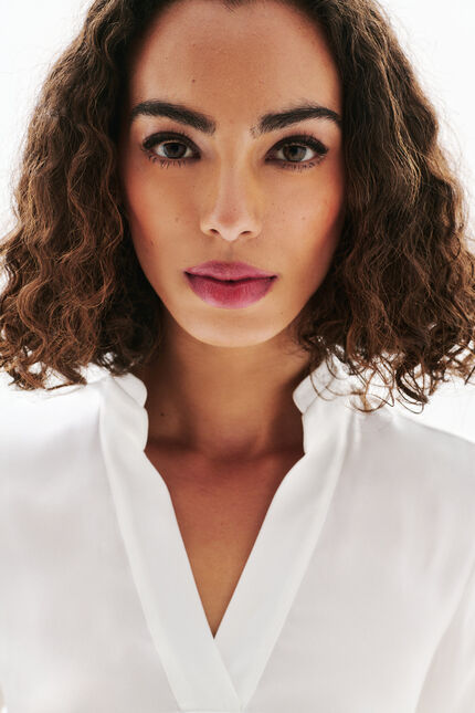 Blouse Clarisse 100% soie ecru femme