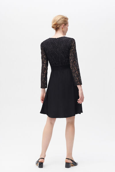 Robe randa noir femme