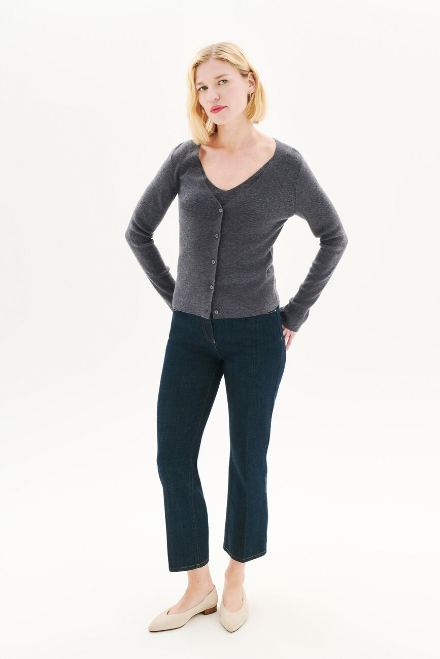 Pull Mwithney gris femme