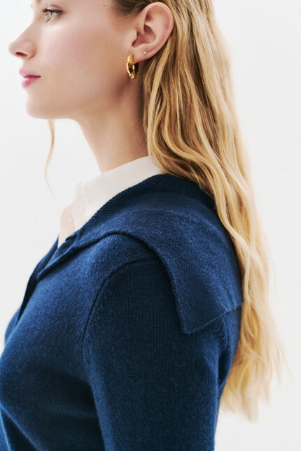gilet mlouna blu navy donna