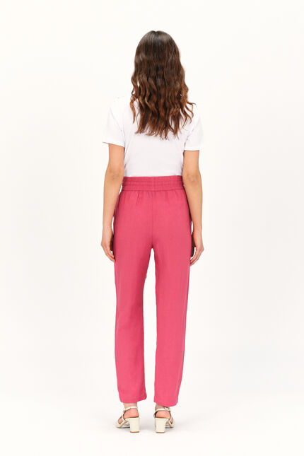 Pantalon pluc rouge fonce femme