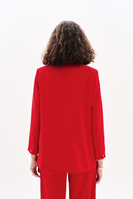 Vermeille jas rood vrouw