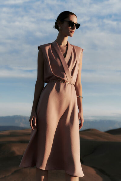 vestido georgia rosa envejecido mujer