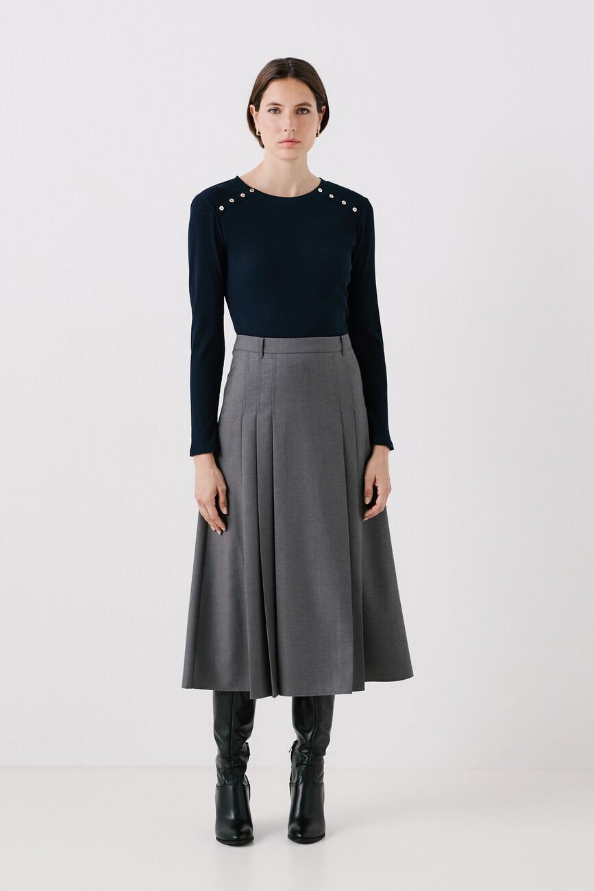 Jupe jasper gris fonce femme