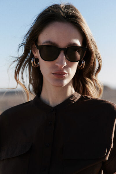 camisa allan marrón oscuro mujer