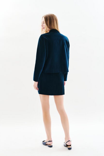 Veste Vminatavelours bleu marine femme