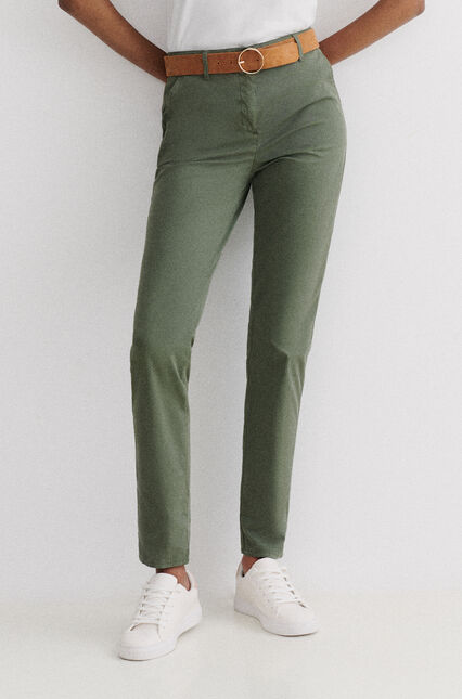 pantalon adelmo vert kaki femme