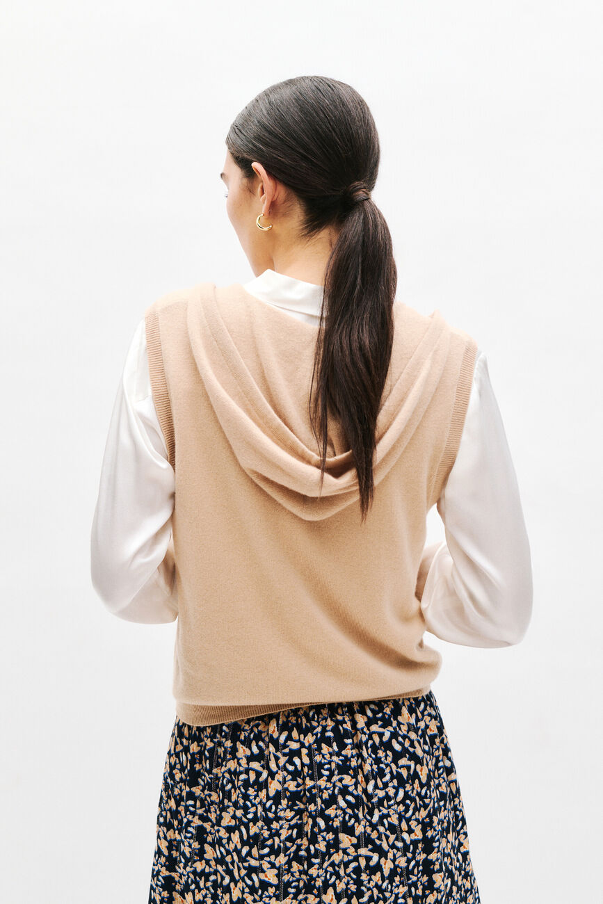 Gilet mbasilou sable femme