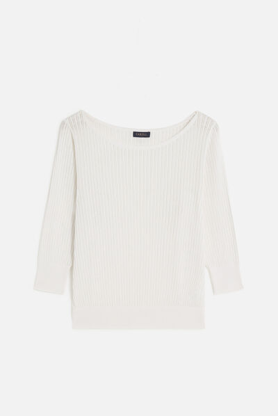 Pull mcleo blanc femme