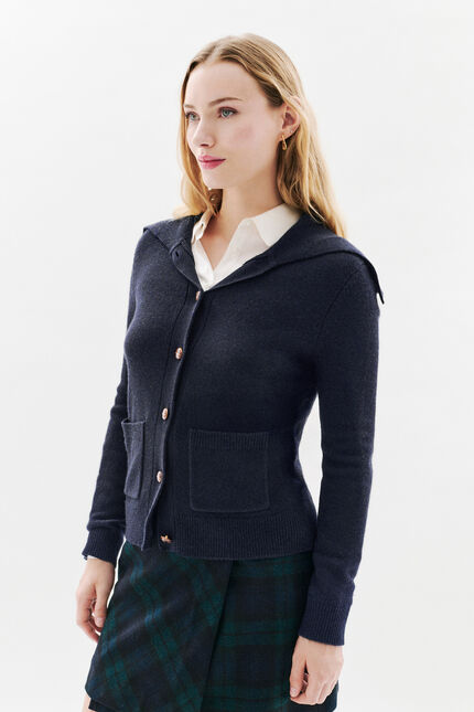 Gilet mlouna bleu marine femme