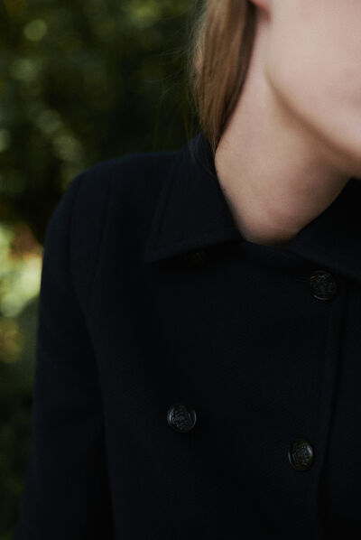 manteau nathanael bleu marine femme