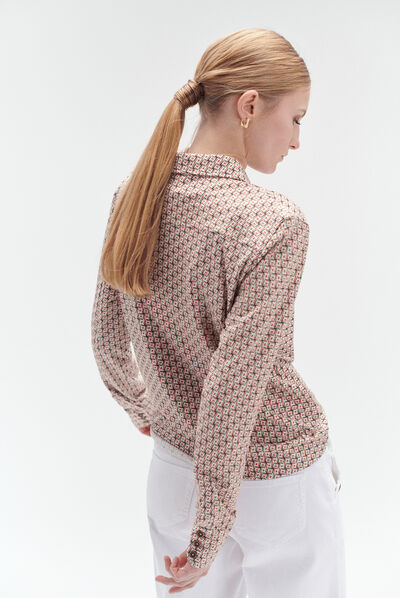 T-shirt alba marron cognac femme