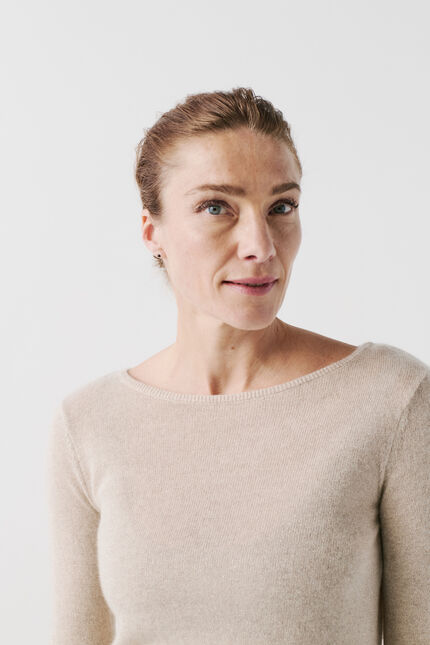 Lurex trui Zoan zand vrouw