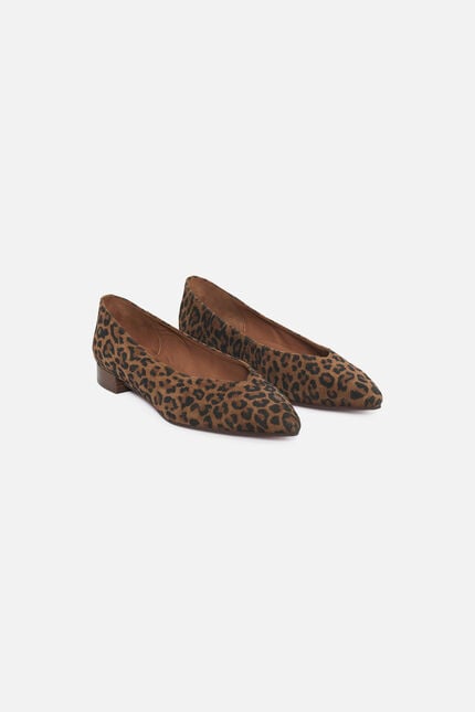 Ballerines Alia en croûte de cuir camel femme