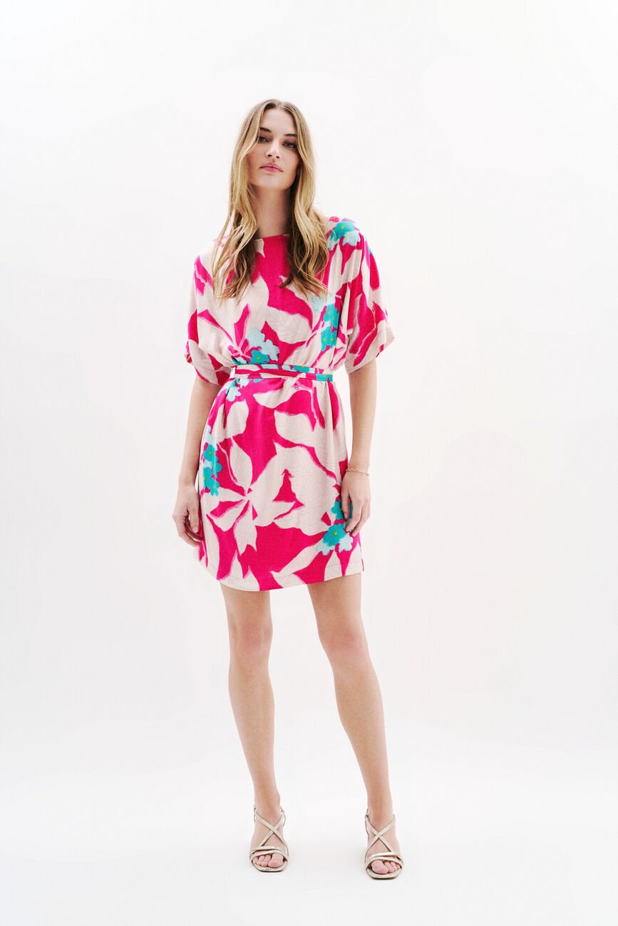Robe Rscarf rose fushia femme