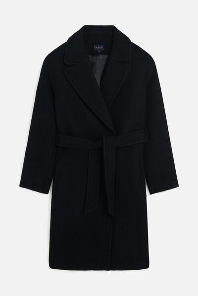 Manteau grant noir femme