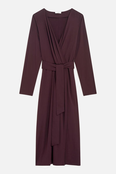Vestido Rwillou burdeos mujer