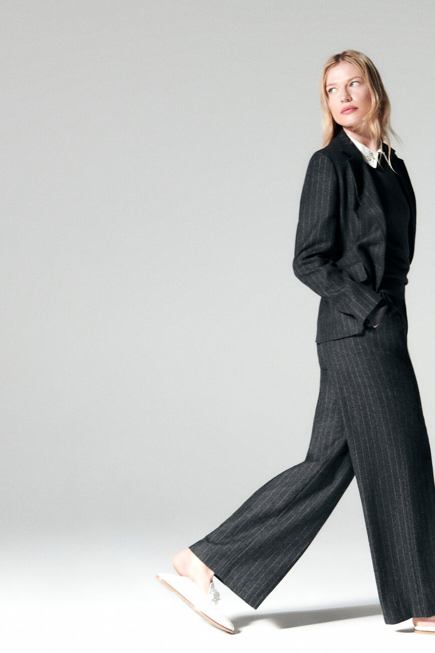 Pants pambre dark grey woman