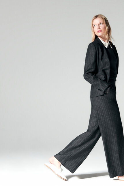 Pantalon pambre gris fonce femme
