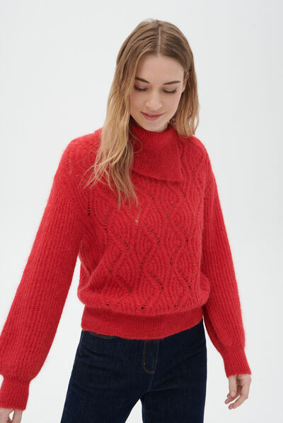 Pull merica rouge femme