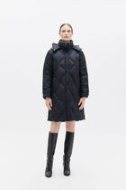 Gavone puffer coat navy blue woman