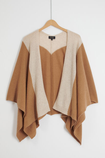 poncho charles b 100% cachemire beige femme