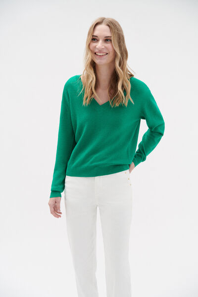pull roxanne vert emeraude femme