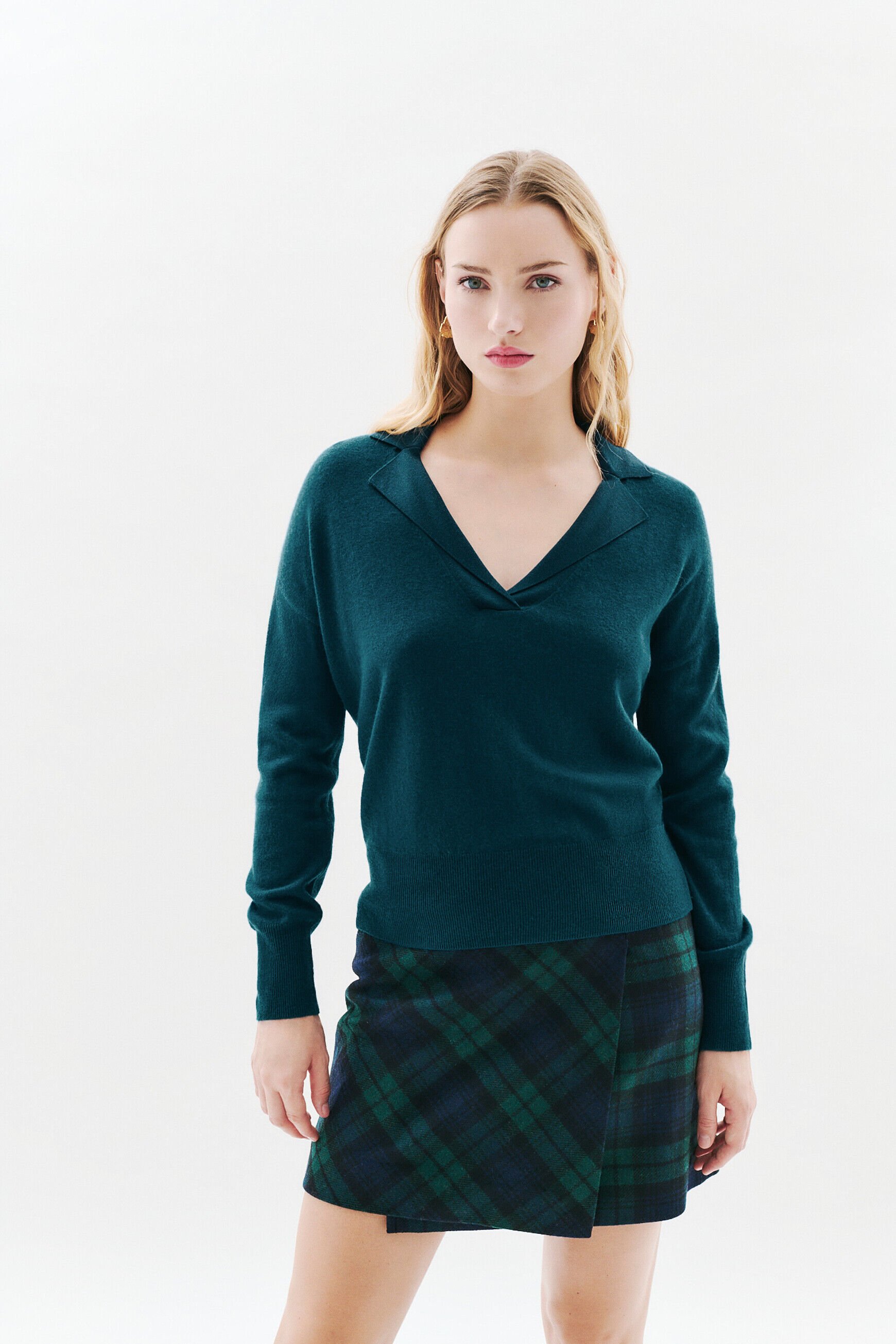 Pull marcelin bleu canard femme