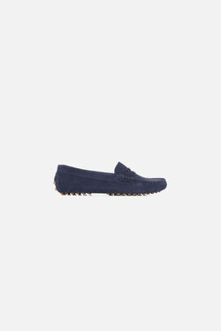 Mocassins stolima 100% cuir bleu marine femme