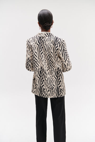 Blazer thais zébré noir femme