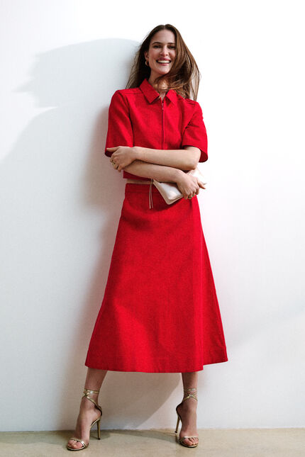 Jupe Jdiana rouge femme