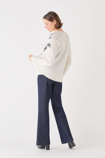 Maglione msteven ecru donna