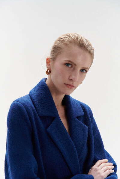 manteau marvin bleu roi femme