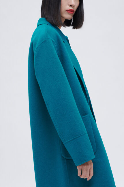 Manteau ginger bleu turquoise femme