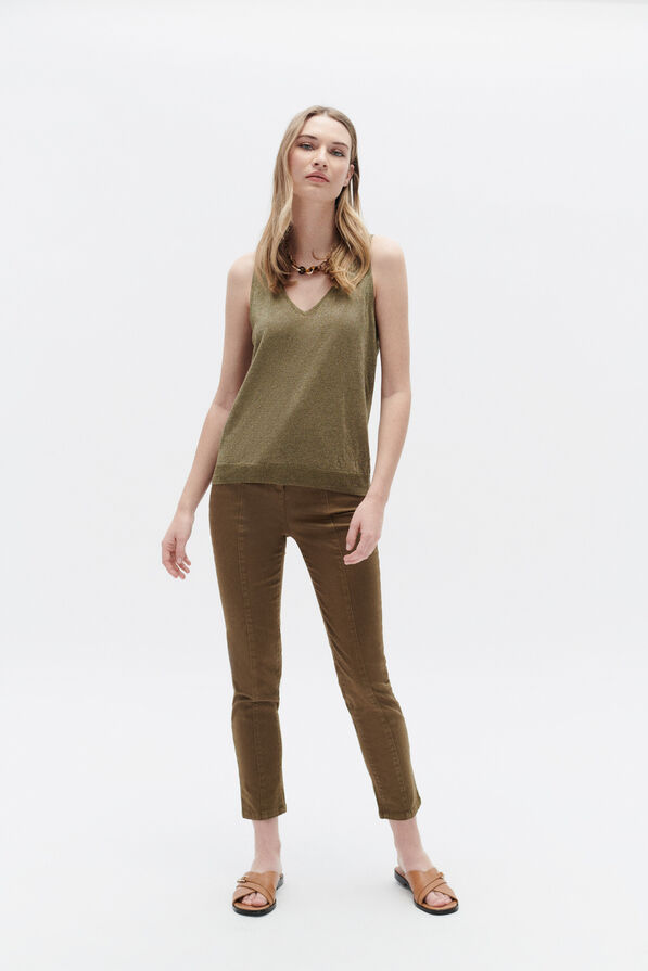 top nolwenn vert olive femme top nolwenn vert olive femme