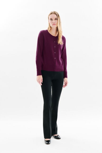 mcaroline 100% cashmere cardigan plum woman