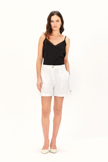 Short castino casual blanc femme